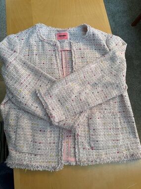 kate spade Light Pink Tweed Jacket with Multicolor Flecks
